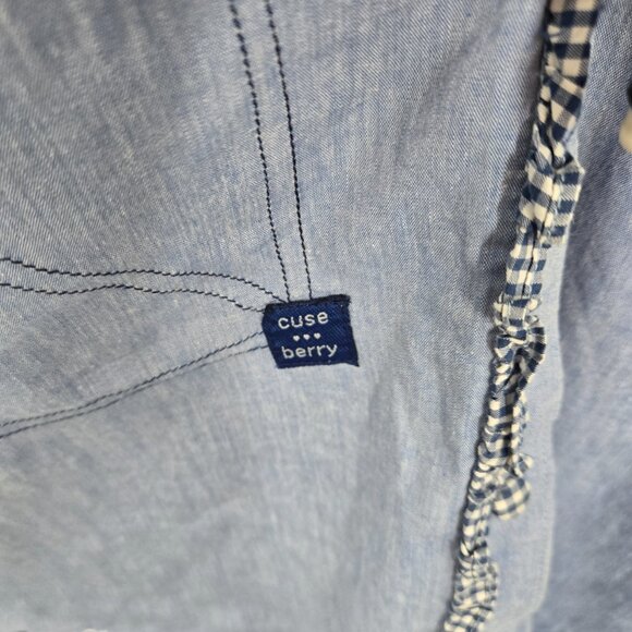 Vintage Cuse Berry Embroidered Japanese Cottagecore Short Sleeve Shirt Medium - Picture 12 of 15